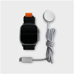 Apple Watch Ultra 49mm Titanium Case with Black/Gray Trail Loop, M/L